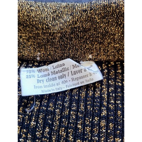 Vintage Crissa Linea Italiana Italy Wool Maxi Dress Tartan Gold Red Holiday S - Picture 8 of 14